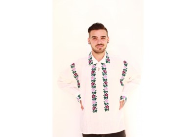 Ie bărbat cu model floral violet